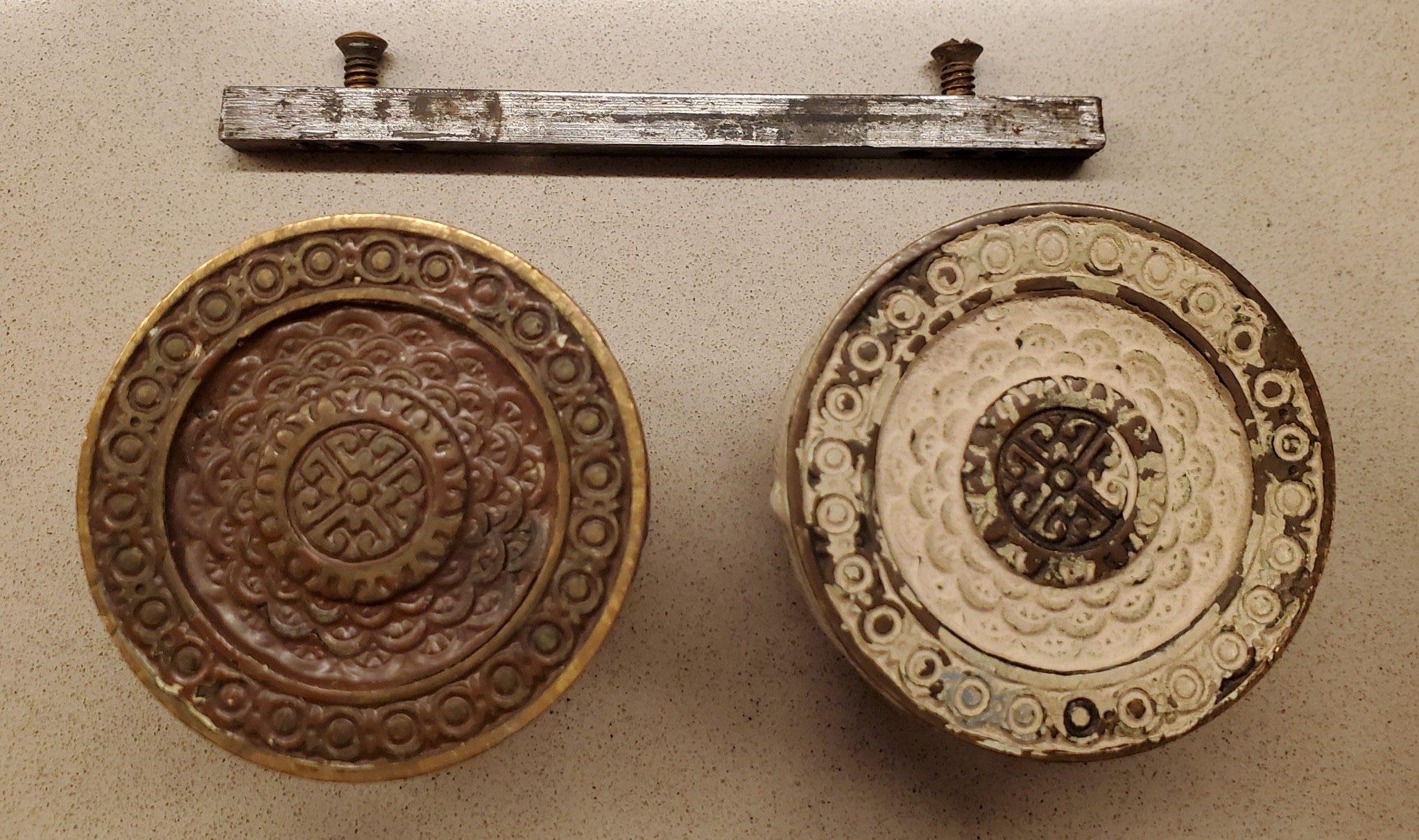 Antique Victorian Brass Door Knobs