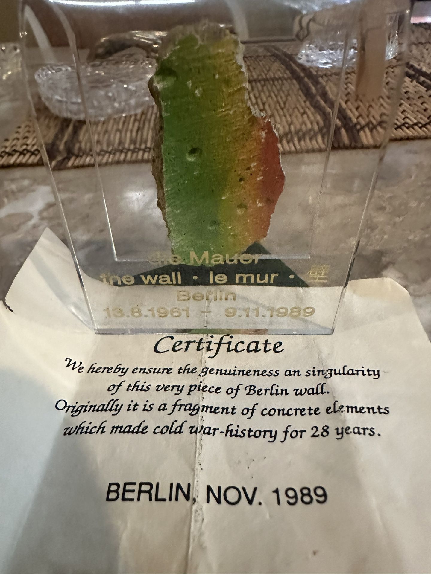 Piece Of The Berlin Wall