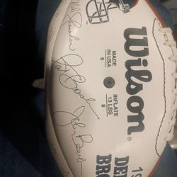 Denver Broncos 1998 Signed Team Signature's Football