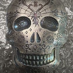 Monarch Metals 10oz .999 Silver Hand Poured SUGAR SKULL Day of the Dead 