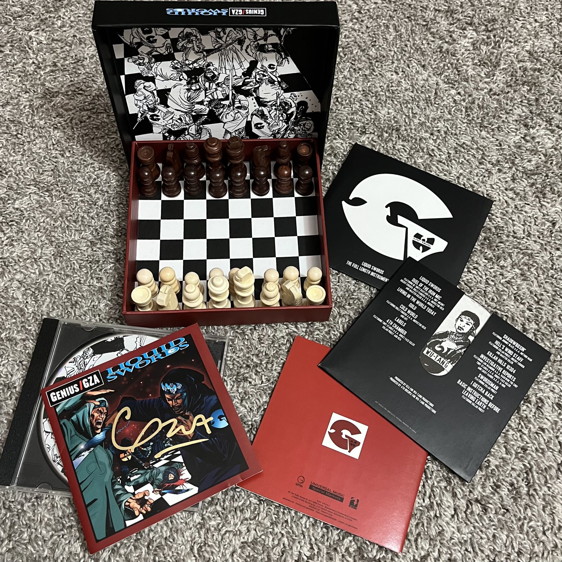 Gza Boxset + Signed CD Liquid Swords Rare Wu Tang