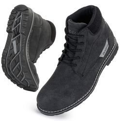 Mens Water-Resistant Chukka Ankle Boots Black