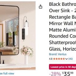 Vanity Mirror for Over Sink - 22×30 Wall Mounted with Matte Aluminum Frame