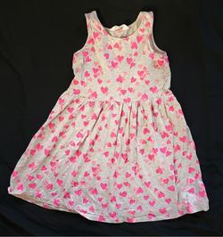 H&M girls Dress With Hearts Sz8-10