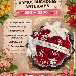 Ramos Buchones Naturales para el dia de las Madres