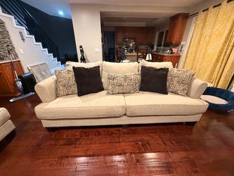 Large Couch & Loveseat Set – Clean Modern Style – $500