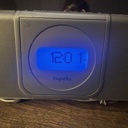 Capello CR25 CD Dual Alarm Clock - Gray Works And Tested Sounds Great
