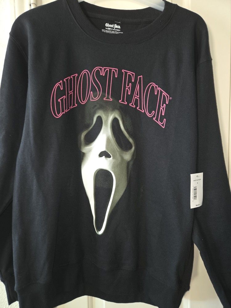 Bioworld Ghost Face fleece Black sweater Adult size M