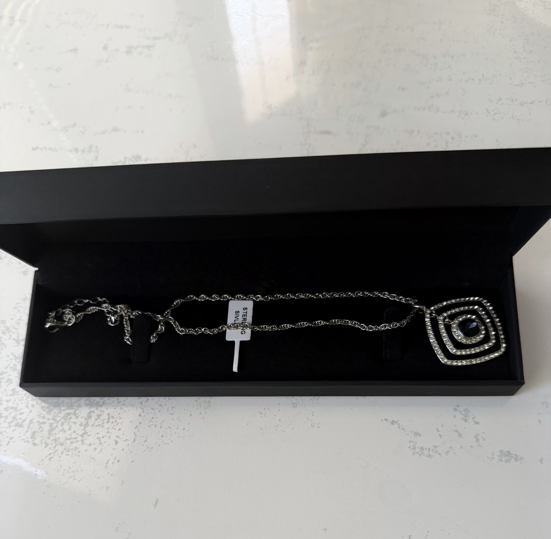 Blue topaz necklace pendant from Zales