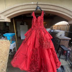  Red Quince Royale Quinceañera Dress 