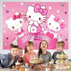 Hello Kitty Baby Girl Birthday Decorations For Newborn In Very Good Condition Used Like A New 