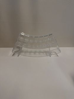 Clear Acrylic Curved Multi-Compartment Organizer Tray