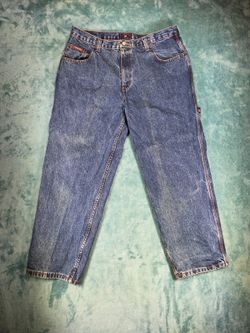 U.S. Polo Assn Mens Jeans 40x30 Blue Denim Embroidered Flag Relaxed Y2K