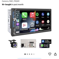 7” Double Din Car Stereo - CarPlay/Android Auto, Bluetooth, Backup Camera