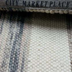 Cream Neutral Berber-Style Woven Runner | City Marketplace | New