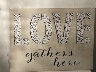 Love Gathers Here Wall Art