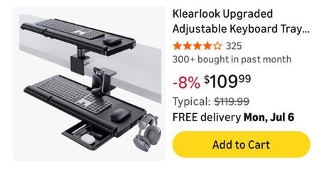 Keyboard tray-open box never used