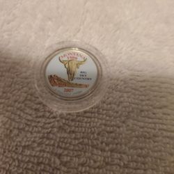 2007 COLORIZED WASHINGTON QUARTER  