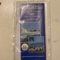 Santa Monica 1987 Official Street Map & Buyers Guide — Vintage Chamber of Commerce Poster  ⸻  Description  Original 1987 Santa Monica Official Street 