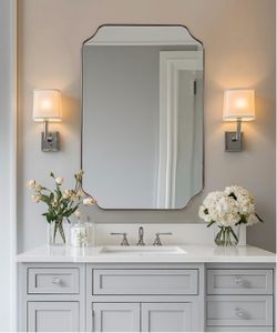 Rectangle Wall Mirror with Rounded Corners