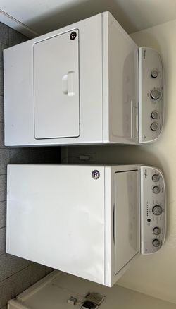 Whirlpool Top Load Washer & Dryer Set – Agitator, White, Works Great