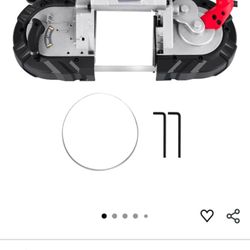 VEVOR Portable Band Saw, 5Inch Cutting Capacity Corded BandSaw, Variable Speed Hand held Band Saw,10Amp Motor Portable Bandsaw, Deep Cut Bandsaw for M