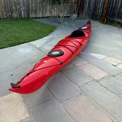 Wilderness Systems Tsunami 140 Kayak – Red – with Rudder 