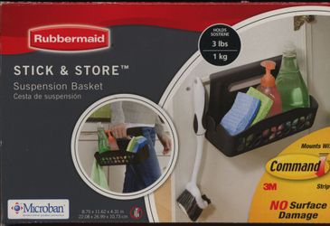 Rubbermaid Stick & Store hanging basket