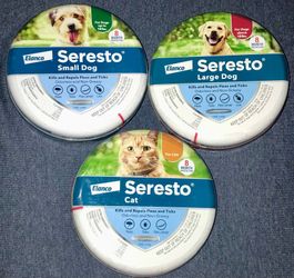 🐶 🐈 NEW!! Seresto® Genuine Flea Collars - Large Dog, Small Dog & Cat Collars| $25 each collar