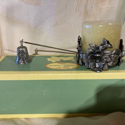 Pewter Magnolia Candle Set