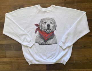 Vintage 90s Golden Retriever Puppy Crewneck