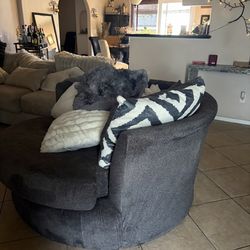 Oversized swivel chair