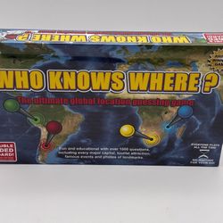 WHO KNOWS WHERE? Board Game – Brand New Sealed – Global Location Guessing Game