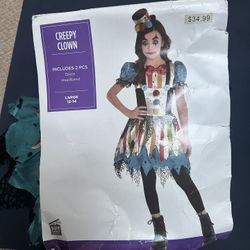 Girls Clown Costume