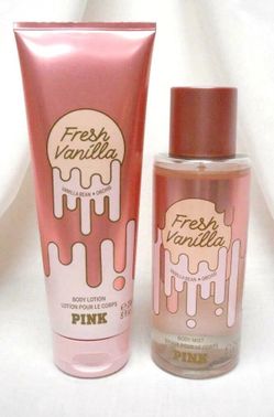 VICTORIA'S SECRET PINK FRESH VANILLA FRAGRANCE MIST & BODY LOTION SET