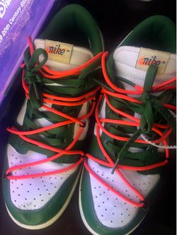 Off-White x Nike Dunk Low Pine Green
