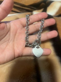 100% real silver heart bracelet de plata