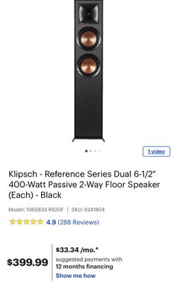 Klipsch Synergy F-30 Premium Dual 8" Floor-standing Speakers