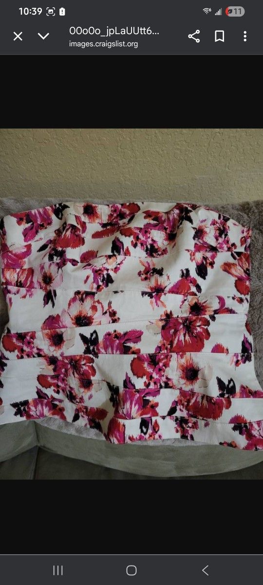 White House Black Market Floral Bustier