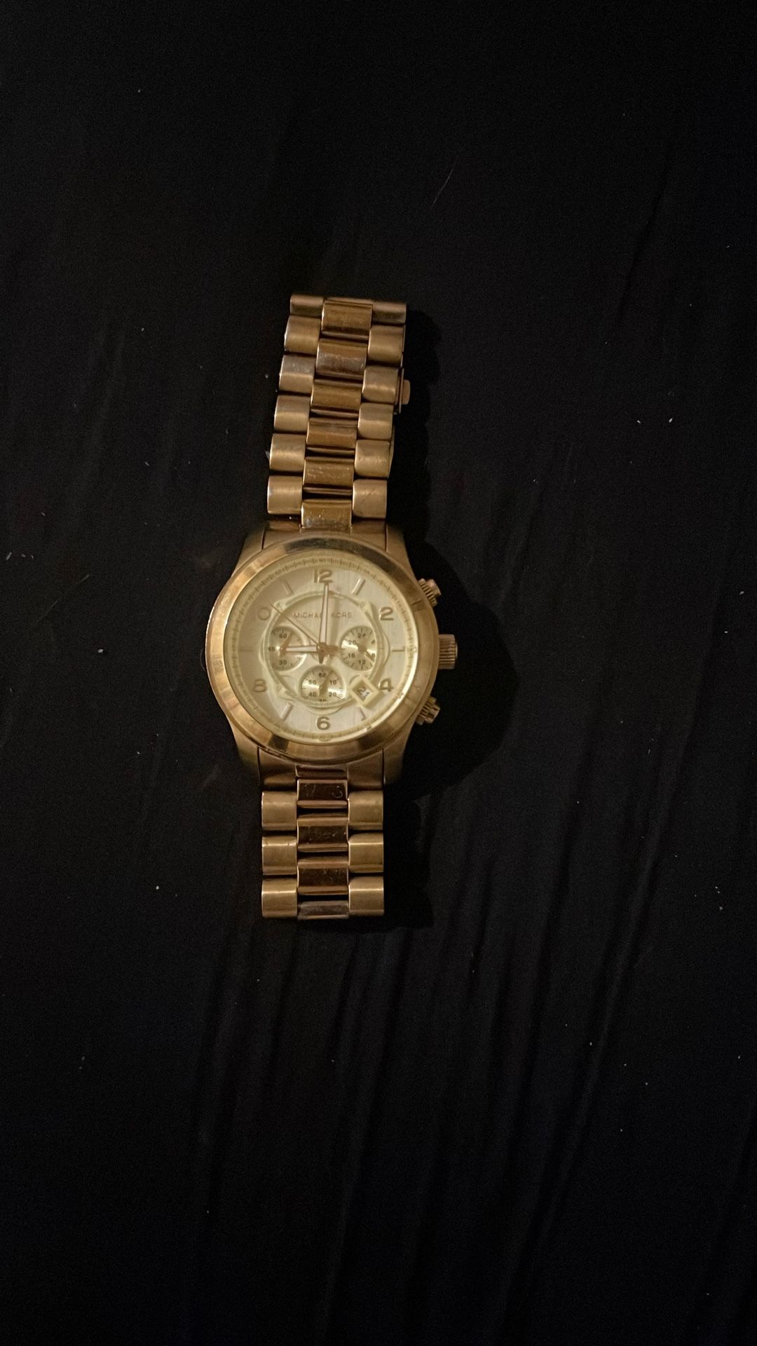Michael Kors Runway MK8077 Men's Gold Stainless Steel Analog Dial Watch HME600