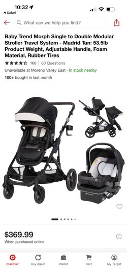 Complete stroller travel set