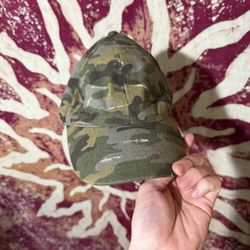Green and Brown Distressed Camo Hat