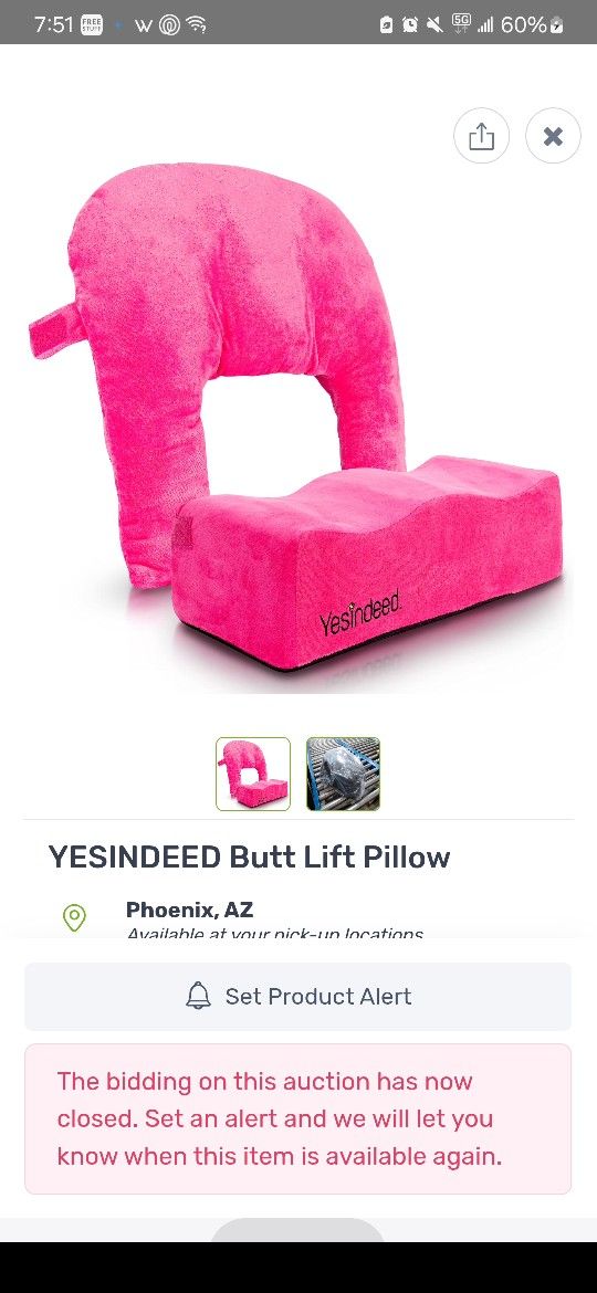 YESINDEED Brazilian Butt Lift Pillow + Back Support – Dr. Approved BBL Foam Pillow Set with Carry Bag, Comfortable & Firm Recovery Cushion