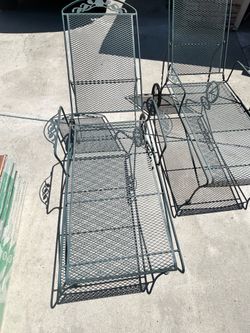 Vintage Wrought iron lounge chairs