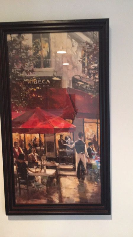 Cafe framed painting