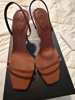 Saint Laurent Paris Leather Slingback Heels