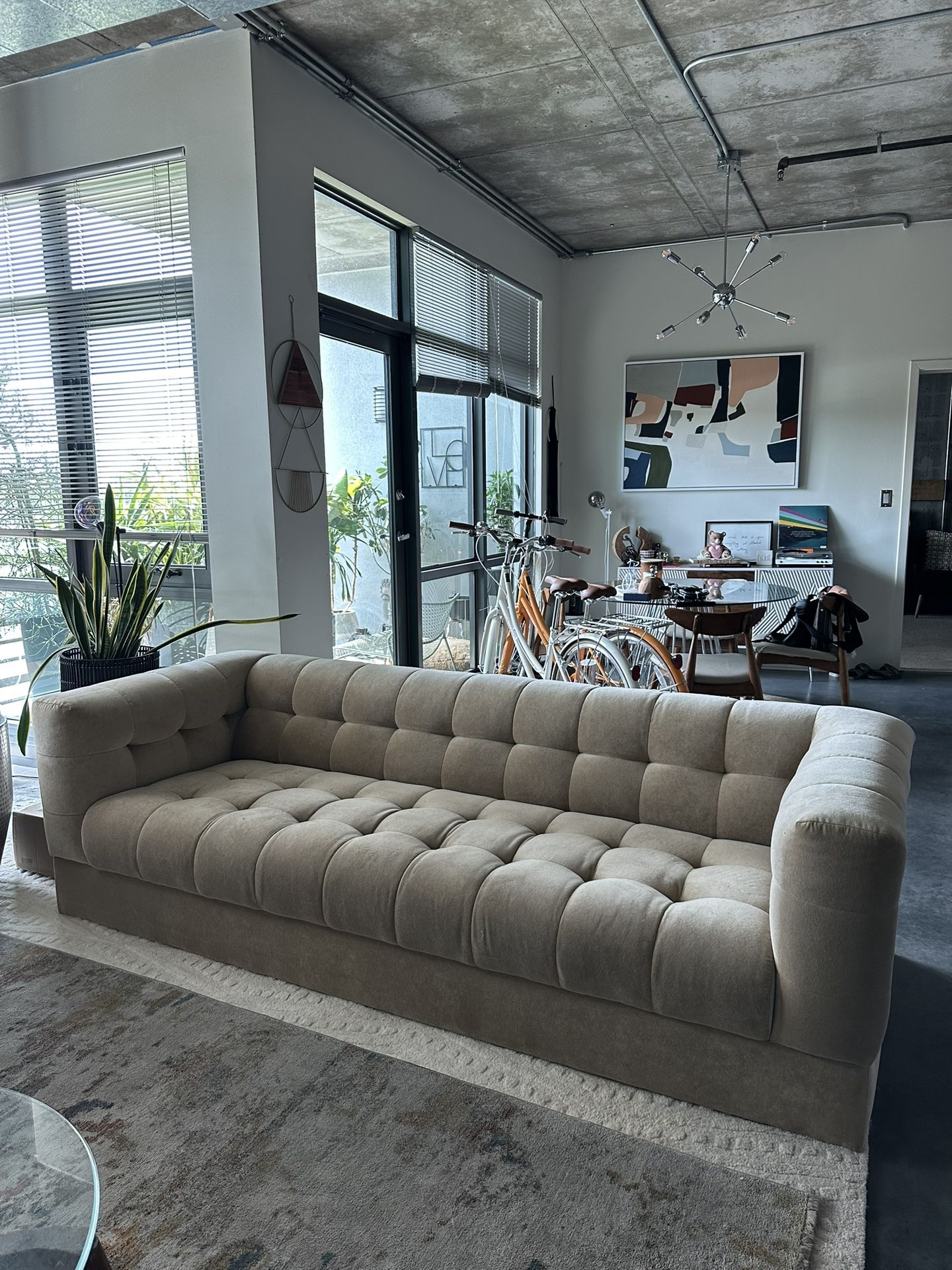 Chiltern Velvet Tufted Sofa 94”