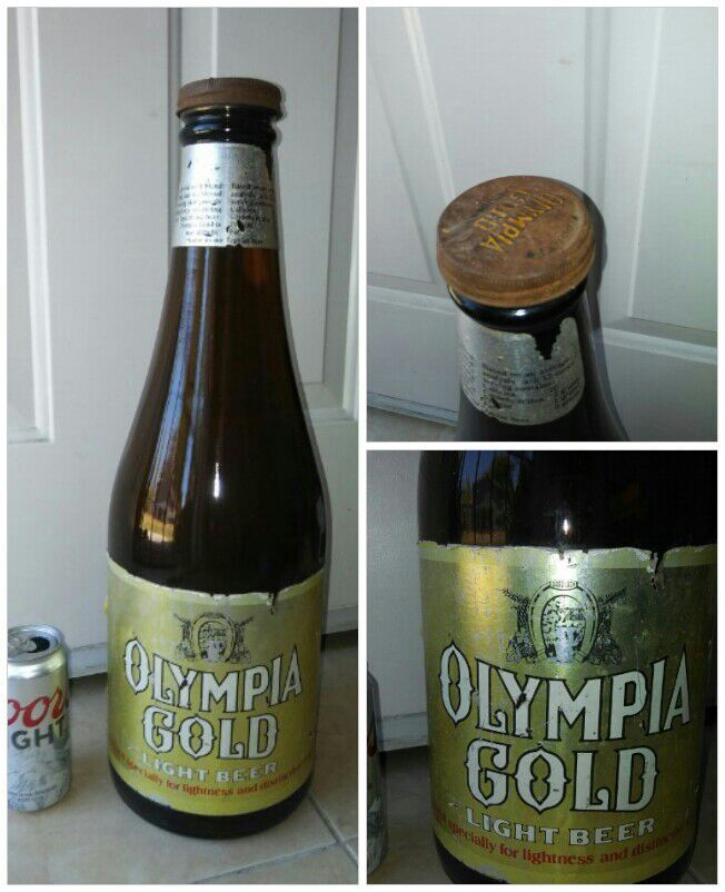 Giant Olympia Gold Store display beer bottle
