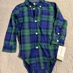 Carter’s Infant Boy Onesie Plaid Shirt