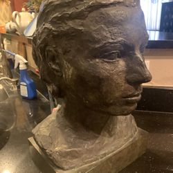 Bronze Bust Of female - Of Paris France Made By Artist Alexis Rudier